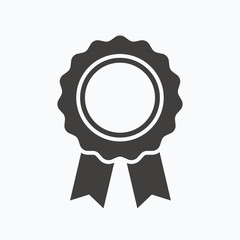 Medal icon. Winner award emblem sign.