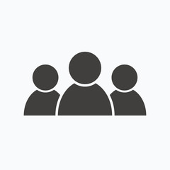 People icon. Group of humans sign.