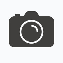 Camera icon. Professional photocamera sign.