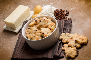 cookie with dried grape