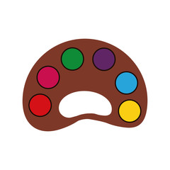 palette supply instrument school education icon. Isolated and flat illustration. Vector graphic