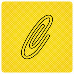 Safety pin icon. Paperclip sign.