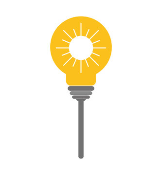 light bulb power traditional energy icon. Isolated and flat illustration. Vector graphic