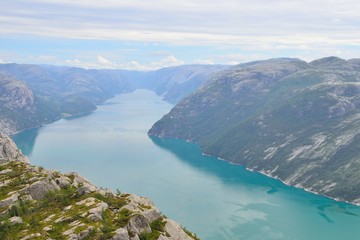 Fototapeta na wymiar Lysefjord from the Pulpit rock
