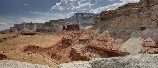 Hondu Arch and McKay Flat from Reds Canyon in the San Rafael Swe