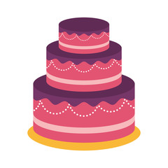 cake party cream bakery birthday icon. Isolated and flat illustration. Vector graphic