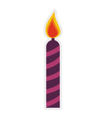 candle flame light pink icon. Isolated and flat illustration. Vector graphic