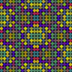 Kaleidoscopic low poly circle style vector mosaic background