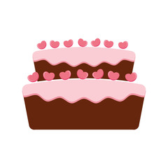 cake party cream bakery birthday icon. Isolated and flat illustration. Vector graphic
