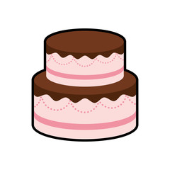 cake party cream bakery birthday icon. Isolated and flat illustration. Vector graphic