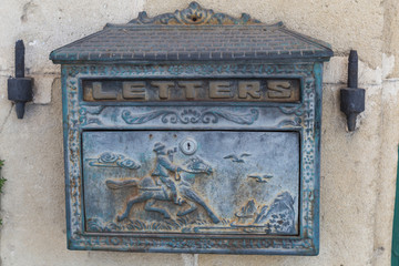  iron mailbox on the wall