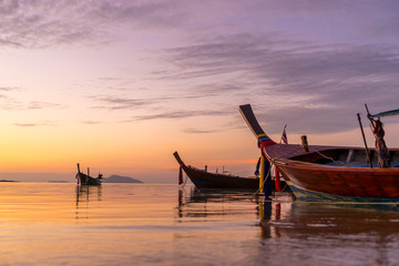 Beautiful sunrise in Rawai Phuket island Thailand