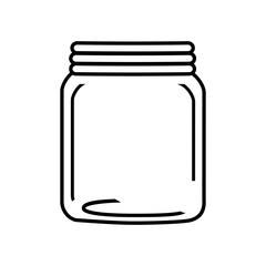 mason jar glass rustic can icon. Isolated and flat illustration. Vector graphic