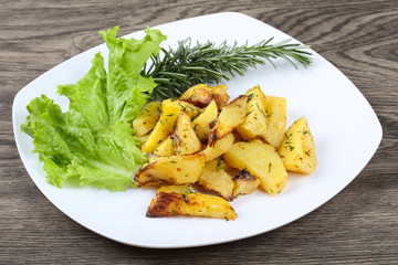 Baked potato with dill