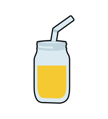 mason jar glass rustic can icon. Isolated and flat illustration. Vector graphic