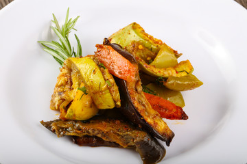 Baked vegetables