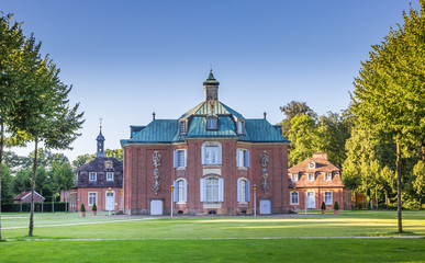 Main building of the Clemenswerth castle in Sogel