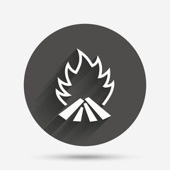 Fire flame sign icon. Heat symbol.