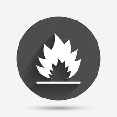 Fire flame sign icon. Heat symbol.