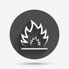 Fire flame sign icon. Heat symbol.