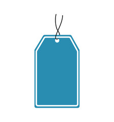 label blue tag banner icon. Isolated and flat illustration. Vector graphic