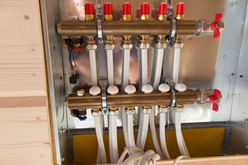 distributor for floor heating water