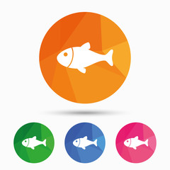 Fish sign icon. Fishing symbol.