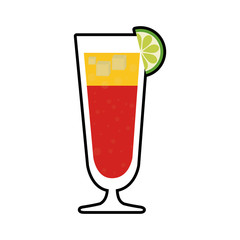 cocktail lemon drink alcohol glass beverage icon. Isolated and flat illustration. Vector graphic
