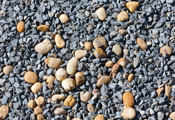 Gray gravel background.