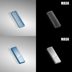 szklana ikona 3D vektor