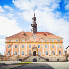 Naklejka premium Facade of Town Hall in Narva, Estonia