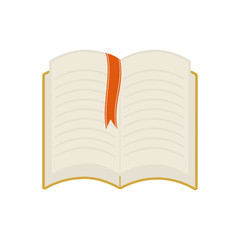 book ribbon reading learning icon. Isolated and flat illustration. Vector graphic