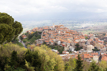 Fototapeta na wymiar Montecompatri Paesaggio