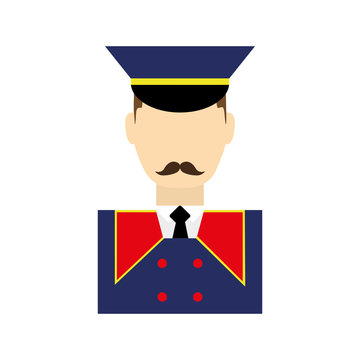 recommend clip art: bellboy male hat hotel service icon. Isolated and flat illustration. Vector graphic