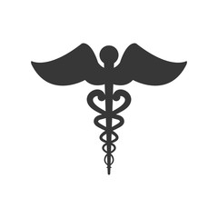 caduceus medical health care icon. Isolated and flat illustration. Vector graphic