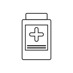 medicine jar medical health care icon. Isolated and flat illustration. Vector graphic