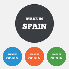 Made in Spain icon. Export production symbol.