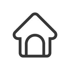 house home dog love pet animal icon. Isolated and flat illustration. Vector graphic