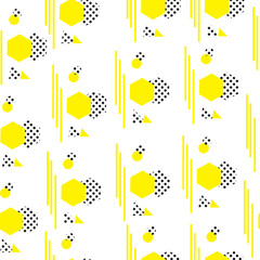 Minimalist pattern with geometric shapes. Modern background. Hipster style texture. Memphis style. Vector illustration