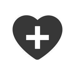 heart cross love pet animal icon. Isolated and flat illustration. Vector graphic