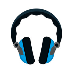 headphone music sound device icon. Isolated and flat illustration. Vector graphic