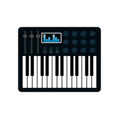piano instrument music sound icon. Isolated and flat illustration. Vector graphic