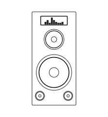 speaker music sound melody icon. Isolated and flat illustration. Vector graphic