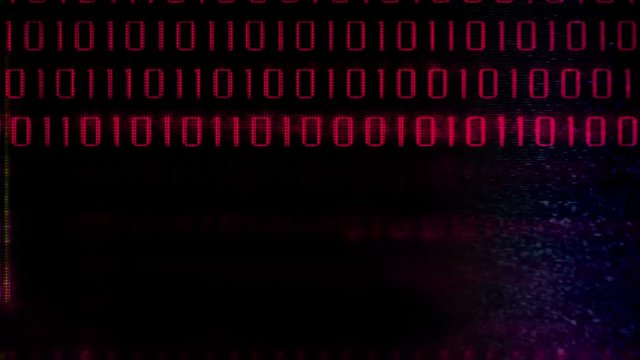 Technology and binary code on computer screen