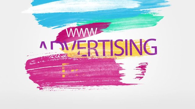 Colorful graphic design buzzwords