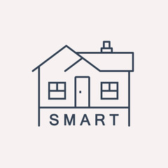 Vector Simple Logo Template Smart House