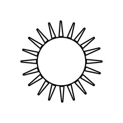 sunny sun abstract sunshine silhouette icon. Isolated and flat illustration. Vector graphic