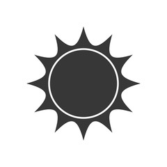 sunny sun abstract sunshine silhouette icon. Isolated and flat illustration. Vector graphic