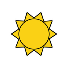 sunny sun abstract sunshine icon. Isolated and flat illustration. Vector graphic