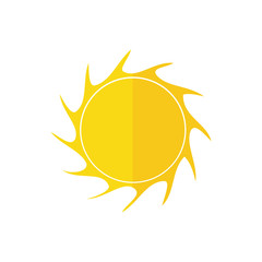 sunny sun abstract sunshine icon. Isolated and flat illustration. Vector graphic